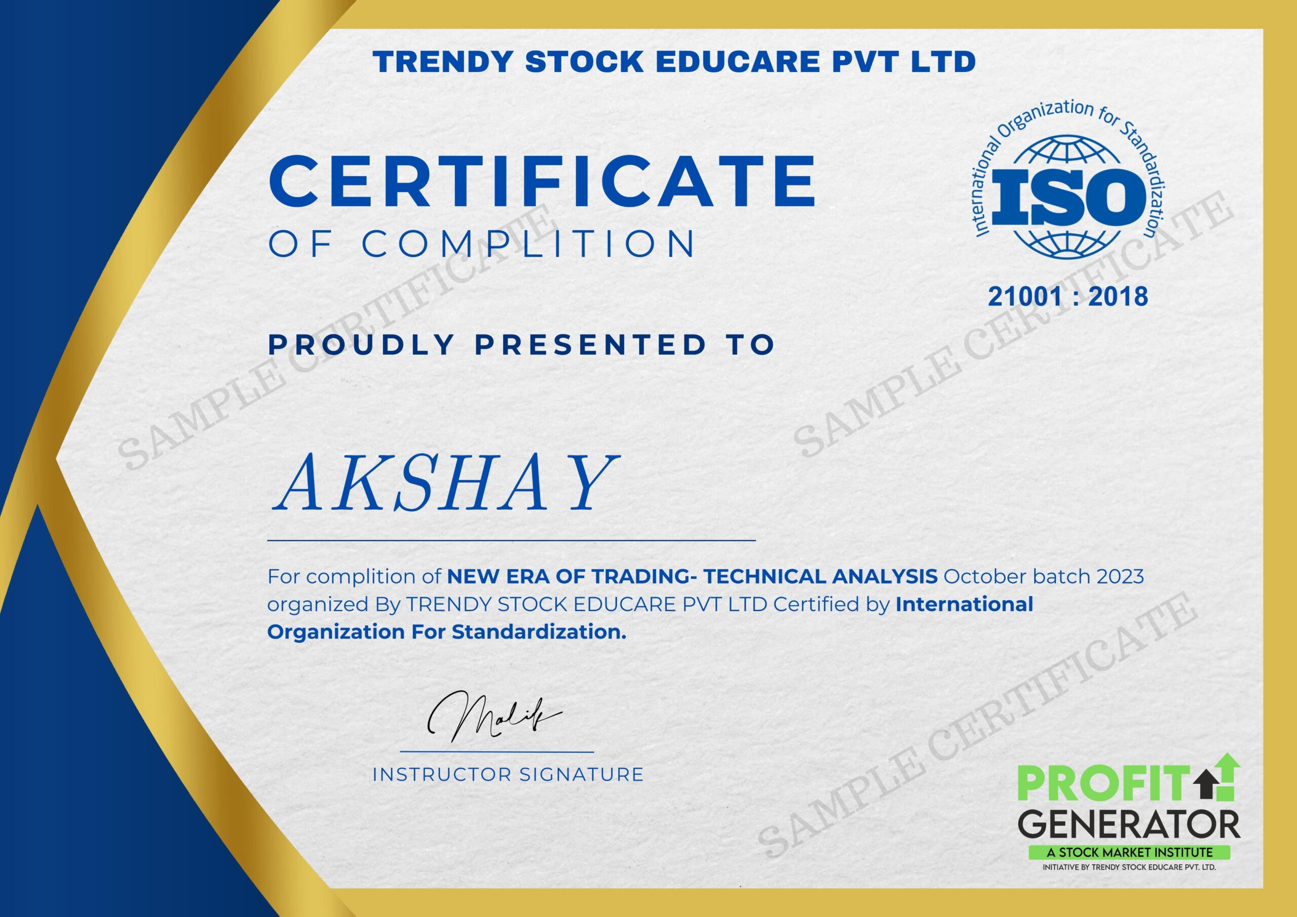 Profit Generator - Trendy Stock Educare